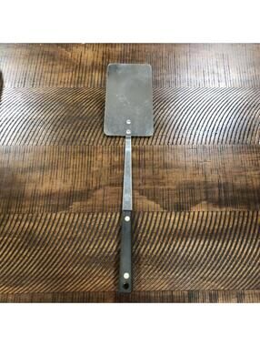 Vtg Ekco Stainless Vanadium U.S.A. Spatula turner with black handle 13.5"